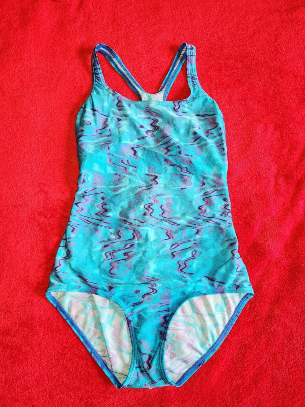 14 Women's 1pc Bathing Suit Blue Swimwear Beach Pool Swimming Swimming